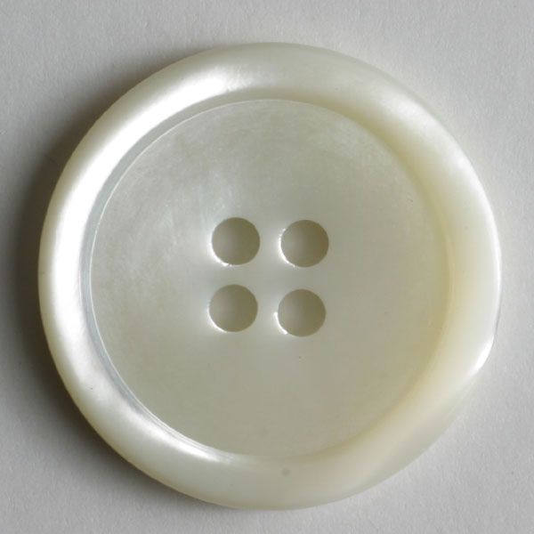 shell button - Size: 11mm - Color: white